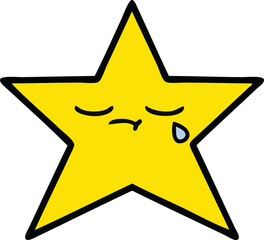 cute cartoon of a gold star