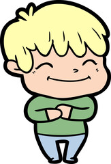 Obraz premium happy cartoon boy