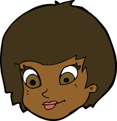 cartoon female face