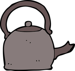 cartoon old kettle