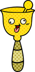 Fototapeta premium comic book style cartoon of a school bell