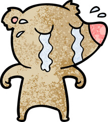 cartoon crying bear