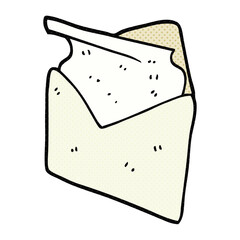 freehand drawn cartoon letter