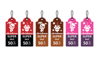 Christmas Sales Tag Vector Design Creative Concept: Festive Discounts, Merry Delights!