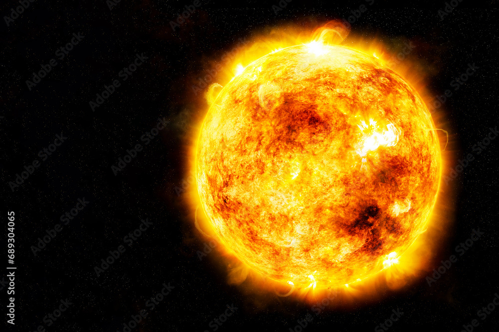 Canvas Prints the sun on a dark background in space. elements of this image furnished by nasa
