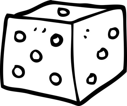 recommend clip art: line drawing cartoon red dice