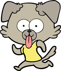 cartoon dog with tongue sticking out