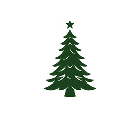  Christmas tree, modern flat design