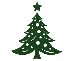  Christmas tree, modern flat design