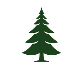  Christmas tree, modern flat design