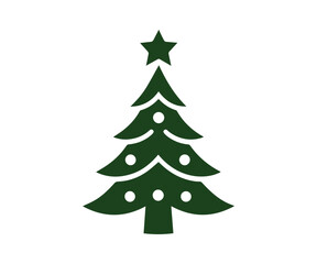  Christmas tree, modern flat design