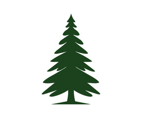  Christmas tree, modern flat design