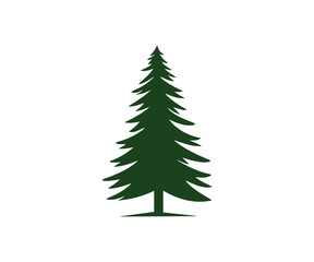  Christmas tree, modern flat design