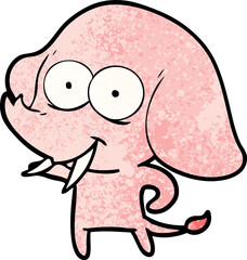 happy cartoon elephant