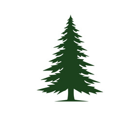  Christmas tree, modern flat design