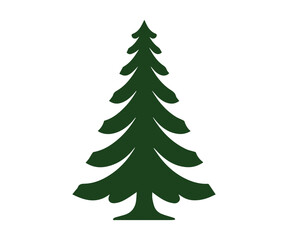  Christmas tree, modern flat design