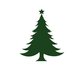  Christmas tree, modern flat design