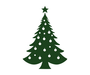  Christmas tree, modern flat design