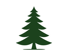  Christmas tree, modern flat design