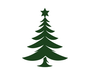  Christmas tree, modern flat design