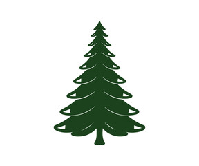  Christmas tree, modern flat design