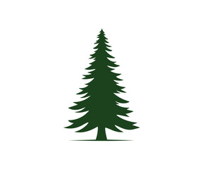  Christmas tree, modern flat design
