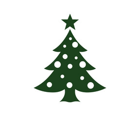  Christmas tree, modern flat design