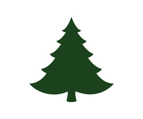  Christmas tree, modern flat design