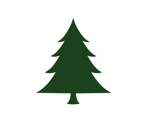  Christmas tree, modern flat design