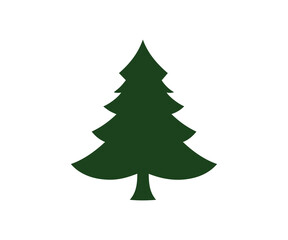  Christmas tree, modern flat design