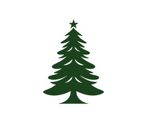  Christmas tree, modern flat design