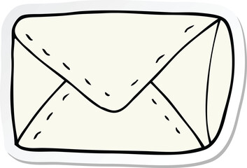 sticker of a cartoon envelope