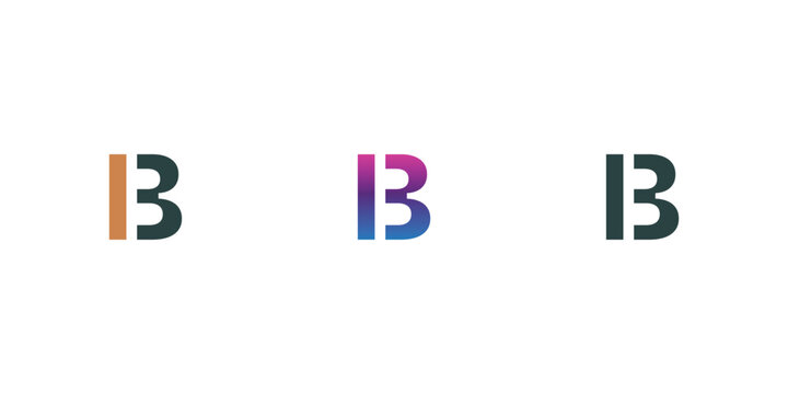 B3 logo design or 3B creative and modern logo design