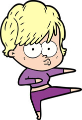 cartoon woman