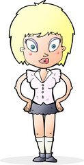 cartoon pretty girl