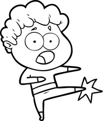 cartoon man gasping in surprise