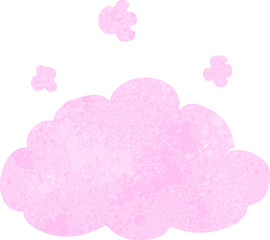 cartoon fluffy pink cloud