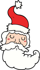 cartoon santa face