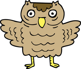 cartoon doodle funny owl