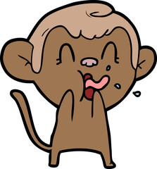 crazy cartoon monkey