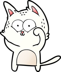 cartoon cat being cute