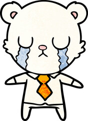 sad little polar bear cartoon