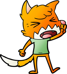 angry cartoon fox