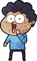 cartoon happy man
