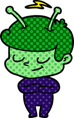 friendly cartoon spaceman