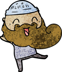 happy bearded man