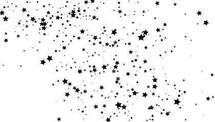 Shooting stars confetti. Black, white colors. Festive background. Abstract texture on a white background. Design element. Vector illustration, eps 10.