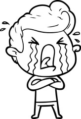 cartoon crying man