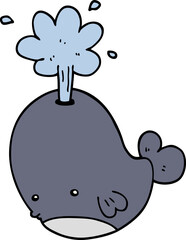 cartoon spouting whale