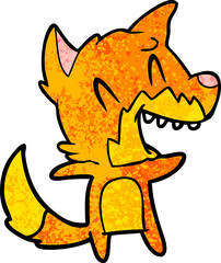 laughing fox cartoon